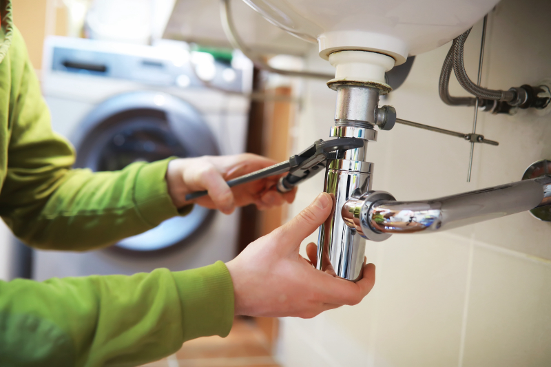 Licensed plumber in Anoka, MN fixing pipes